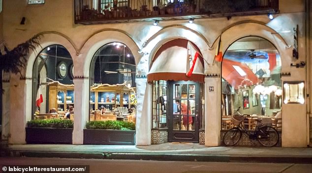 It was also claimed via DeuxMoi's Instagram account that the group had been seen dining at French restaurant La Bicyclette (pictured).