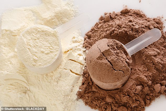 Protein powders can be made from animal products such as milk and plant products such as soybeans.