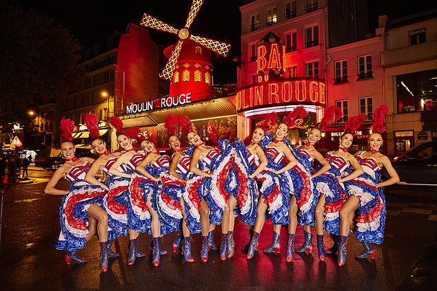 BEFORE: Hundreds of thousands of tourists come every year to see shows at the theater.  Pictured: British dancers outside the Moulin Rouge in 2022