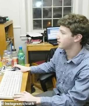 Mark Zuckerberg founded Facebook from his dorm room at Harvard University in 2004 (pictured)