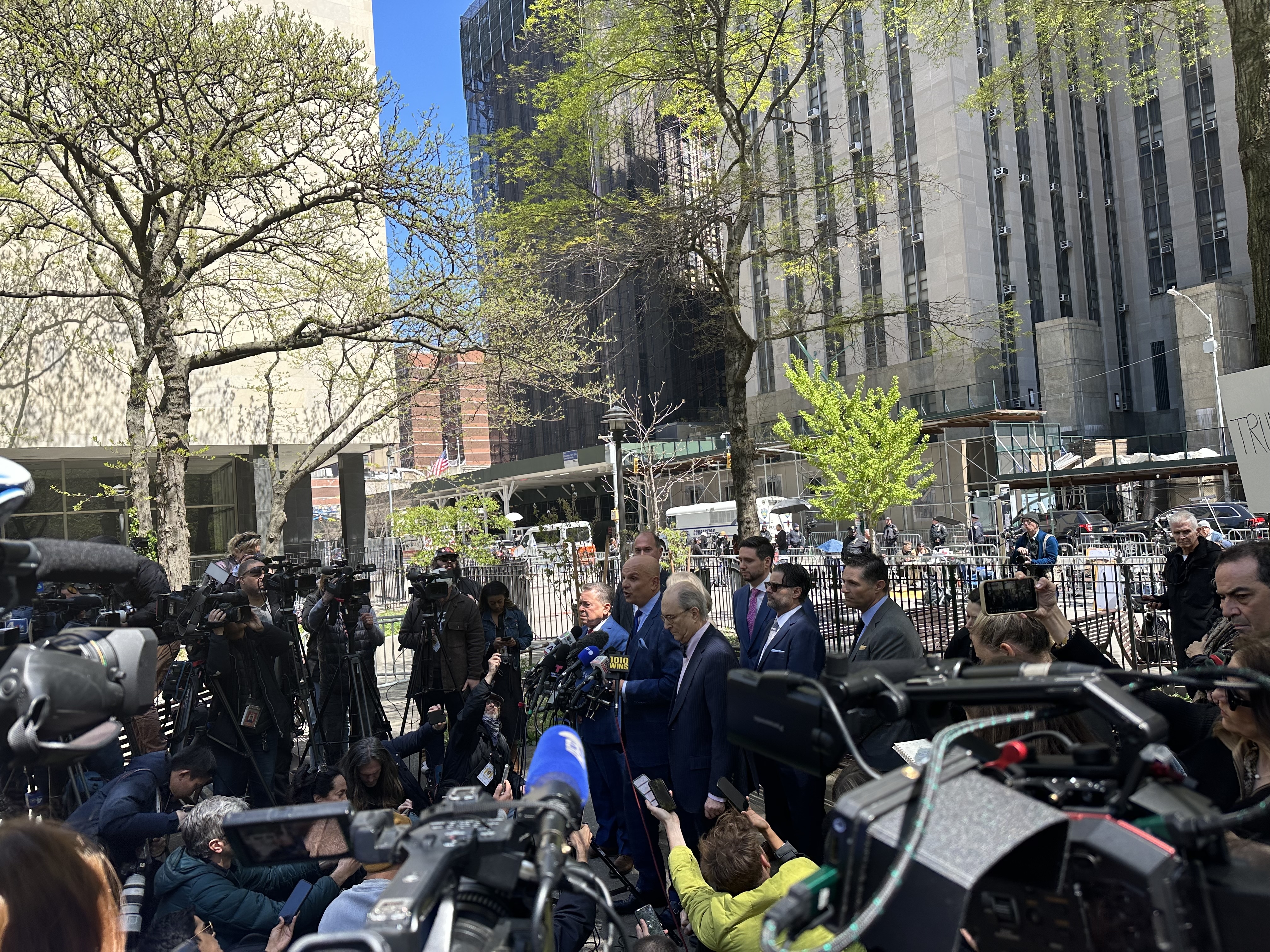 “The law applies to everything from a murder case to a falsifying business records case,” said attorney Arthur Aidala, who represented Harvey Weinstein's appeal, outside the Manhattan courthouse where former President Donald Trump is on trial. . 