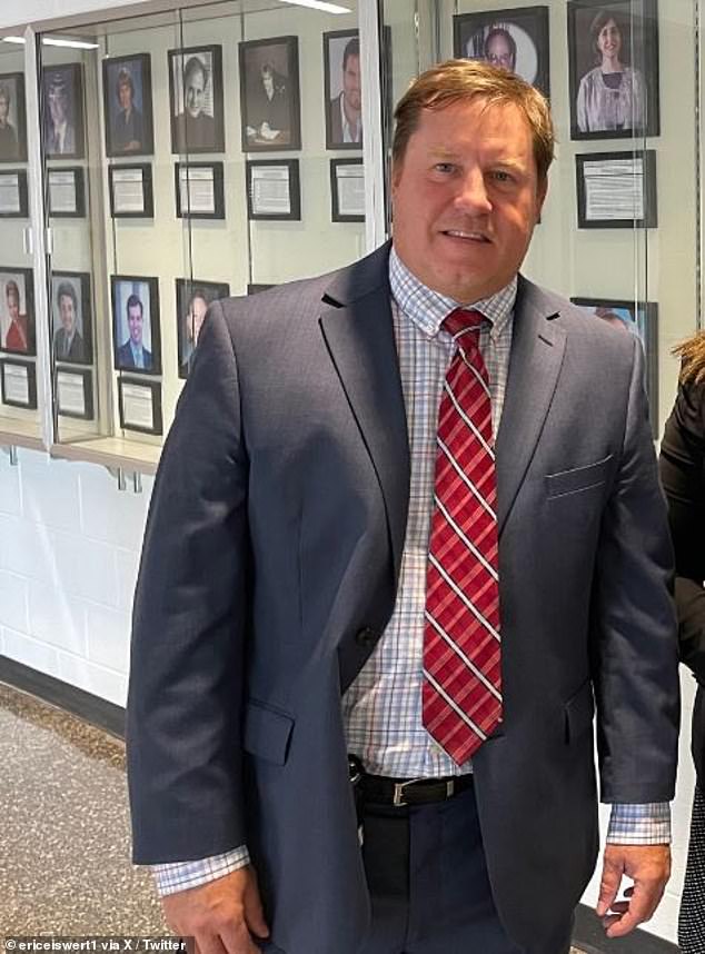 In an act of retaliation, Darien allegedly generated a fake audio recording of the school's principal, Eric Eiswert (pictured), 