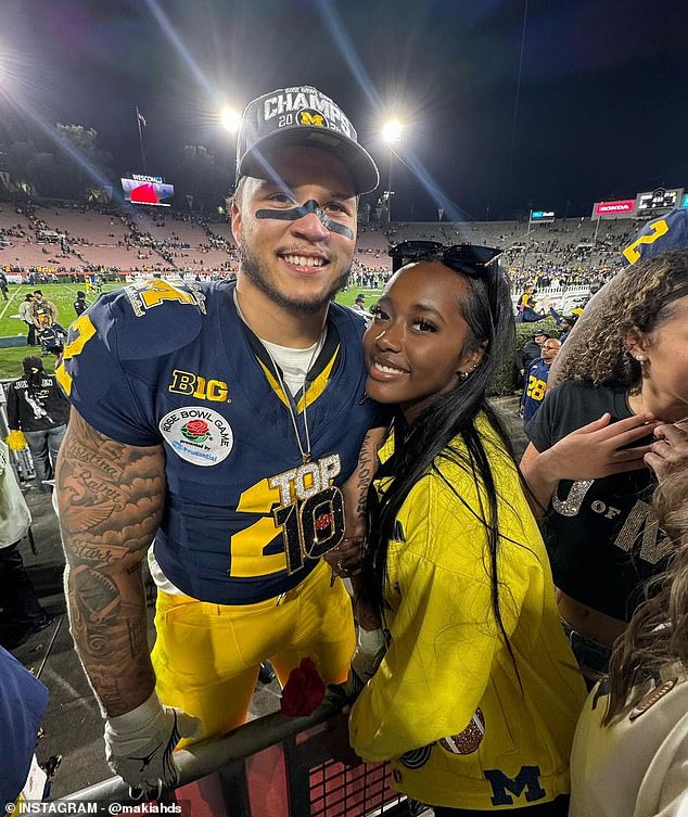 Shipp, pictured with her boyfriend, is pursuing a degree in public policy analysis at Michigan.