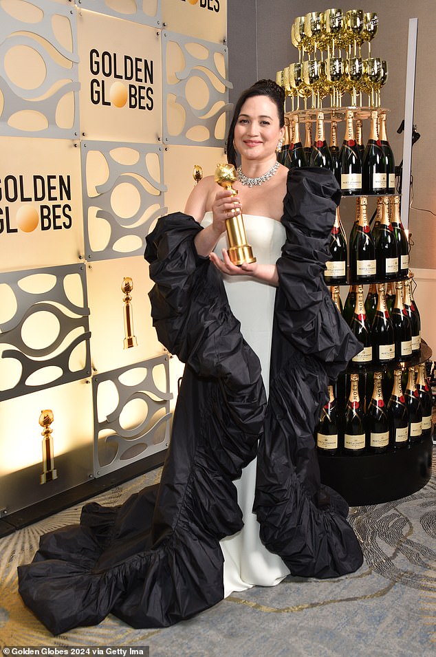 The Kalispell, Montana-born artist took home a Golden Globe for Best Performance by an Actress in a Motion Picture, Drama on January 7, 2024 in Beverly Hills, California.