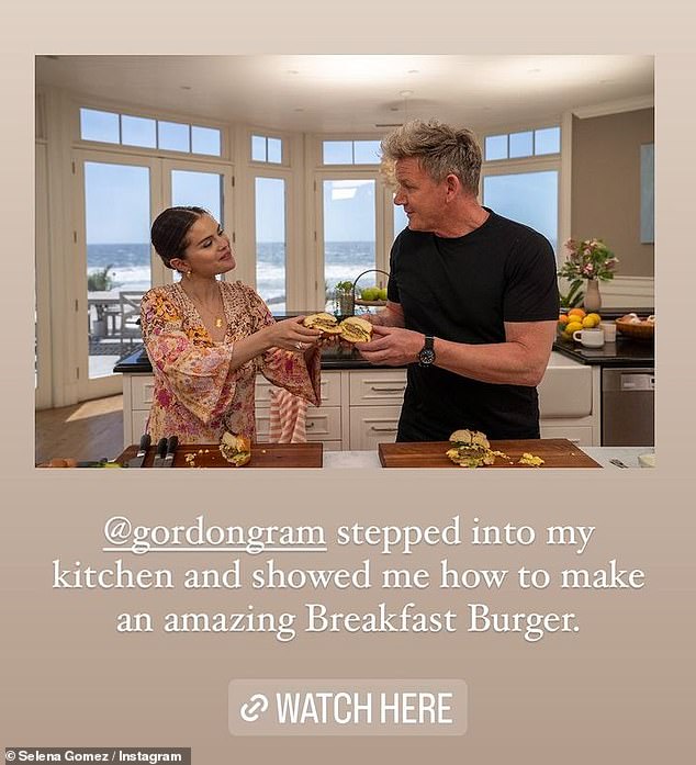 However, a day after announcing that she was taking a break from social media, she returned to Instagram to promote a cooking video with Gordon Ramsey.