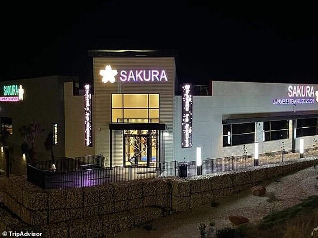 The alleged incident occurred at Sakura Japanese Steakhouse on Saturday night.