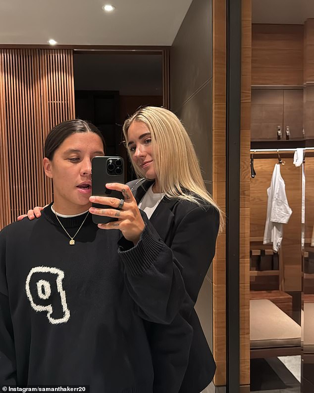Kerr (pictured with fiancee Kristie Mewis) can pursue her great love outside of football after her playing days: music.
