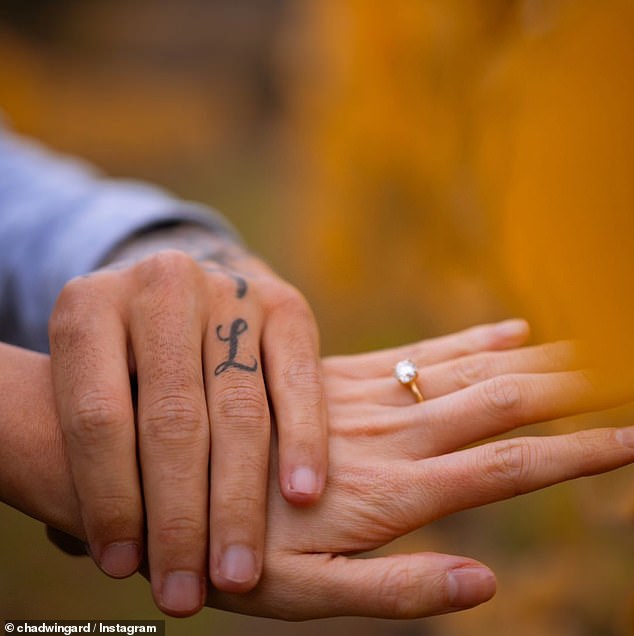 The couple showed off Wingard's ring and tattoo honoring Lilly Lloyd to their followers.