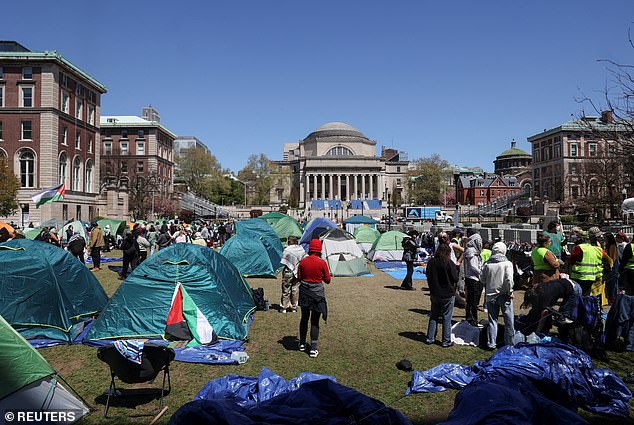 Gaza Solidarity Camp on Columbia Campus Homes Countless Tents