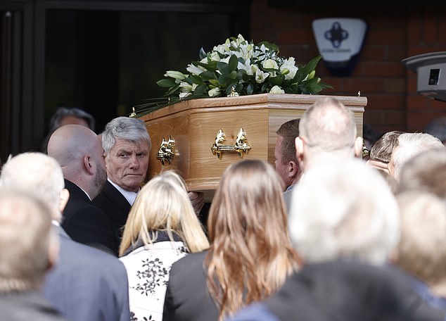 George's coffin was carried into service today