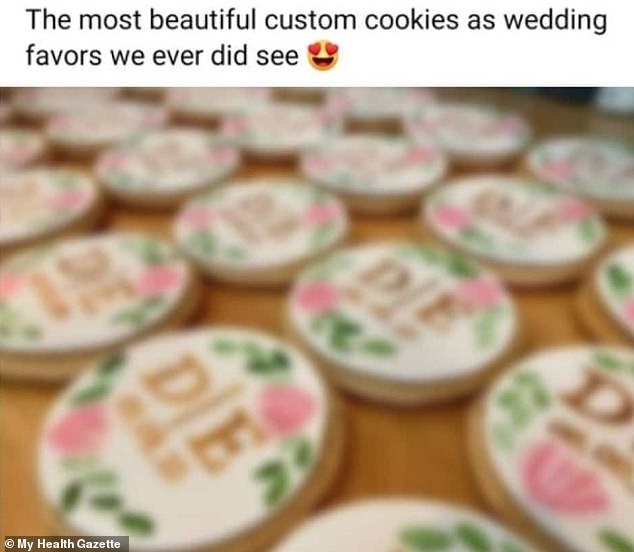 A bride believed to be American praised her baker for creating 
