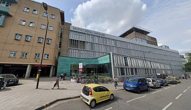 Bristol Royal Hospital, where the baby was being treated for congenital heart disease. Her parents were told that specialist treatment would not be possible in the UK (file image)