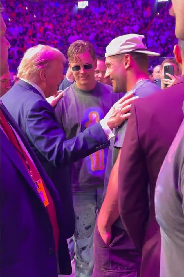 The 45th president (pictured with NFL stars Joe Burrow, center, and Nick Bosa, right, at a recent UFC event) has been criticizing the league since the 1980s.