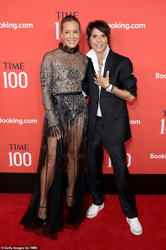 When at the Time 100 Gala in New York on Thursday night, they both showed off wedding rings on their ring fingers;  María's dress was by Zuhair Murad