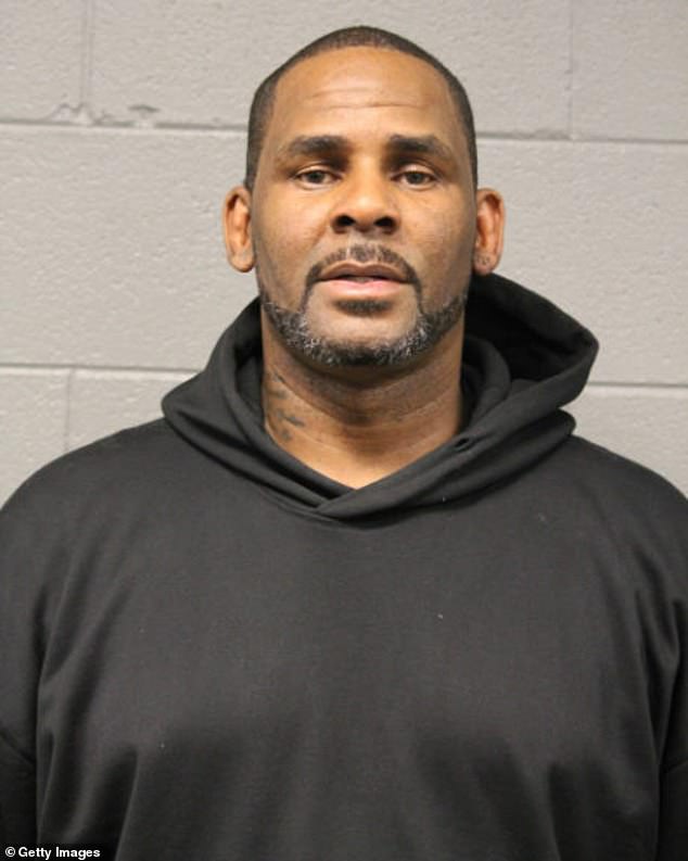 Kelly pictured here in his mugshot in Chicago after his arrest on February 22, 2019.
