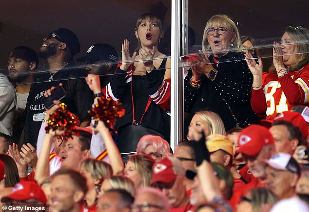Swift became a regular at Chiefs games last season alongside Kelce's mother, Donna.