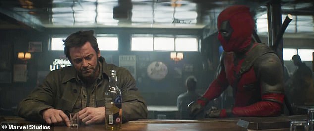 Wolverine's superhero days are behind him as he drinks alcohol in a lonely bar.