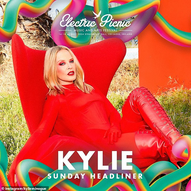 On Friday, Kylie took to Instagram to share the exciting news that she will be headlining Electric Picnic in Stradbally, County Laois, on August 18.