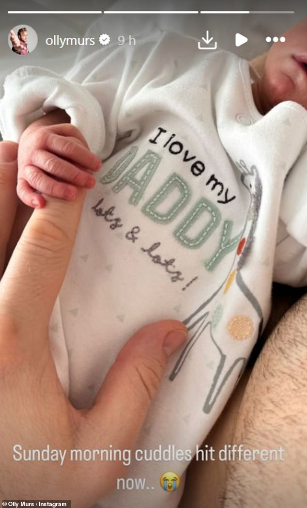 She also shared a photo of Maddison sporting a cute baby saying 'I love my dad so much' while holding her finger.