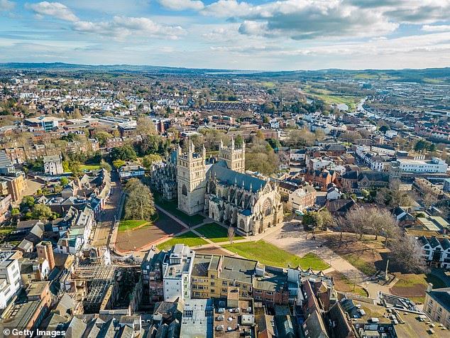 Areas such as Devon (pictured: Exeter) are seeing more properties for sale appear on the market.