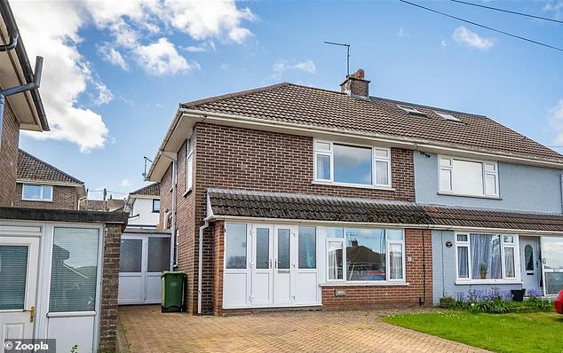 This semi-detached property in Cardiff's Pentrbane has an asking price of £250,000 and is being sold through Hern & Crabtree estate agents.