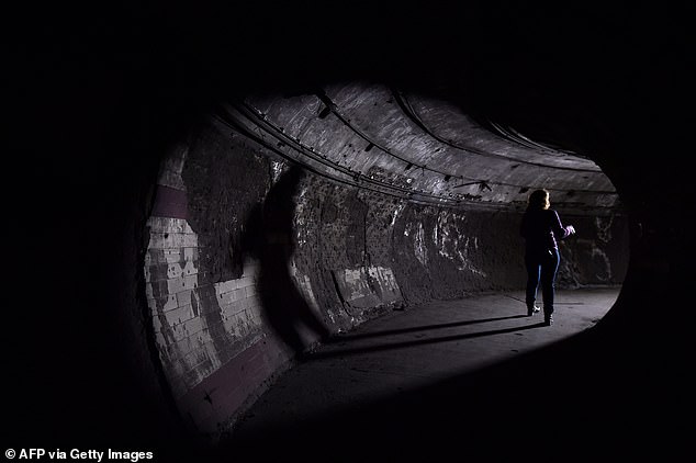 London Transport Museum runs tours of the ghostly Aldwych, Baker Street and Down Street tunnels (pictured: a disused tunnel on Down Street)
