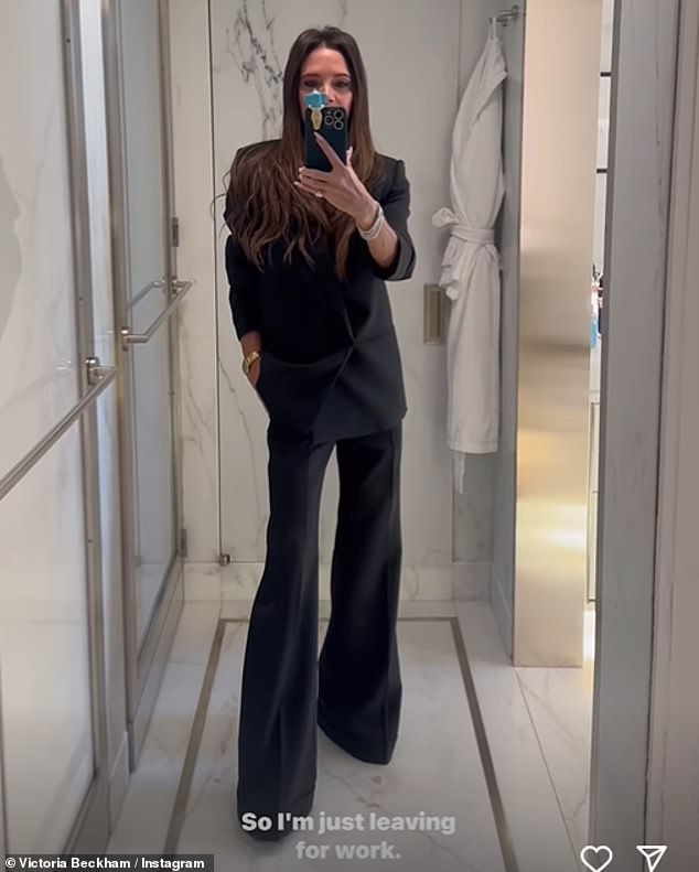 The fashion designer, who recently celebrated her 50th birthday, shared a clip on Instagram Stories of her walking with a crutch while heading to work.
