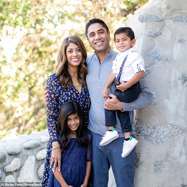The Pasadena radiologist's children, ages 4 and 7, and his wife Neha Patel, 41, were in the car, and an official said it was a 