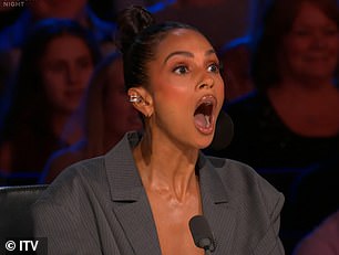Judge Alesha Dixon was left speechless during the performance