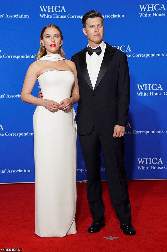 Scarlett's sweet act of solidarity comes one day after she supported her boyfriend at the Creative Artists Agency (CAA) White House Correspondents' Dinner kickoff party.