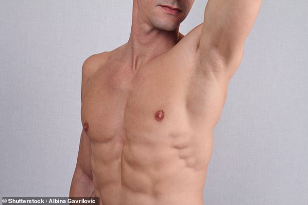 The left armpit contains lymph nodes or glands that can become swollen, as can sebaceous cysts (small infected lumps or lipomas, which are small lumps of fat) (file image)