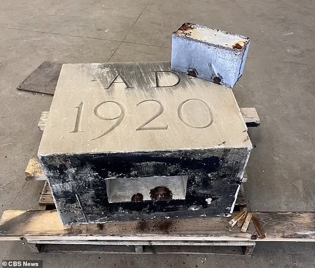 The capsule was hidden inside a cornerstone that was laid in 1920, when the old high school was built.
