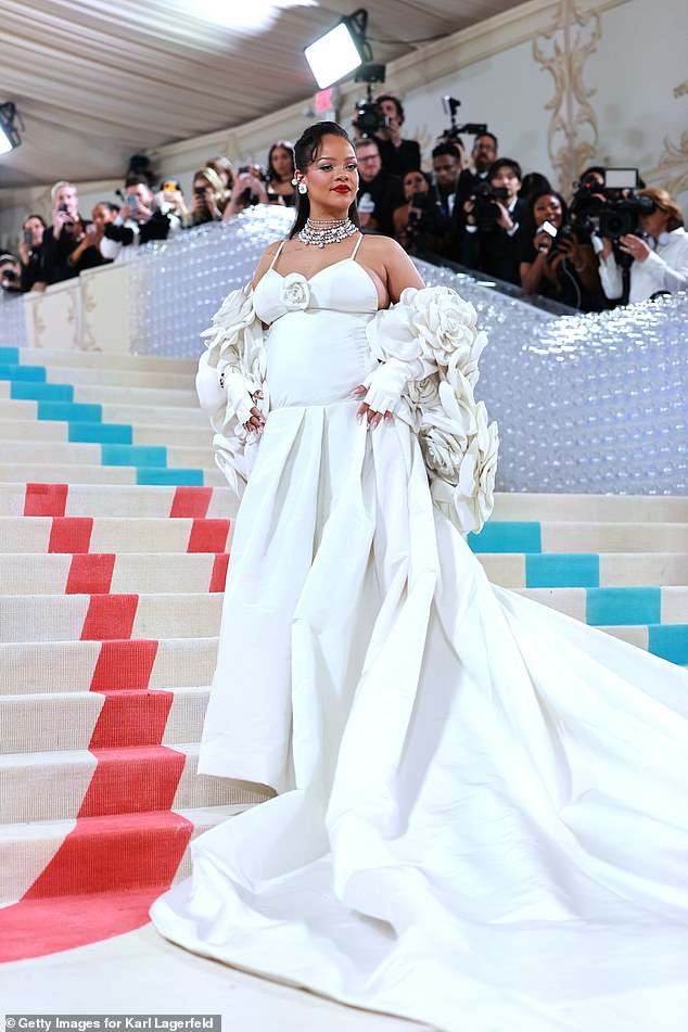 Rihanna was pregnant with her second child at the Met last year