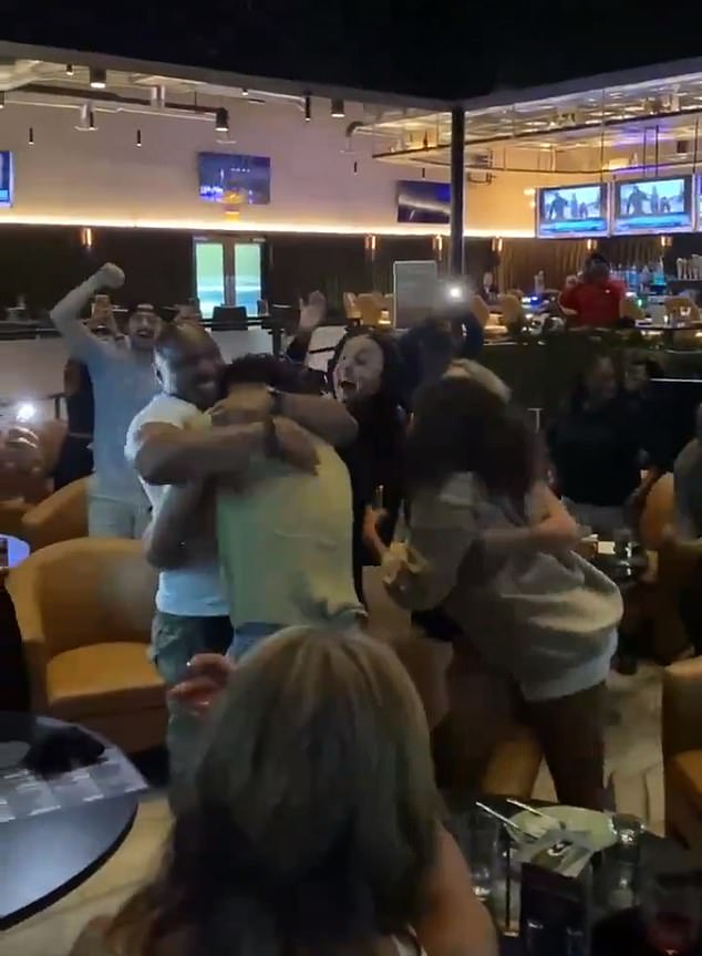 Hicks' family jumped for joy to celebrate with him after hearing the good news.