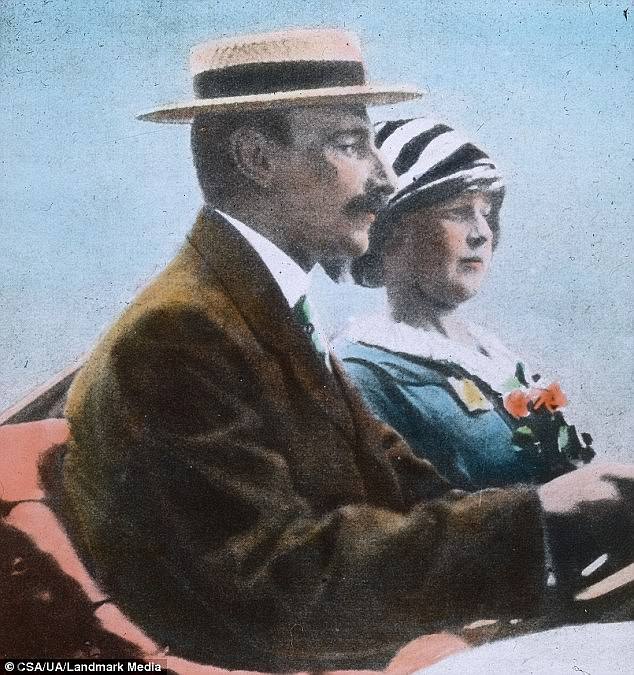 John Jacob Astor IV and his new wife Madeleine, from an image taken shortly before traveling on the RMS Titanic