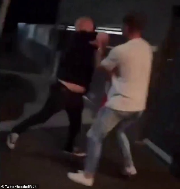 The two men became involved in the altercation outside Totti's Sydney location in Rozelle.