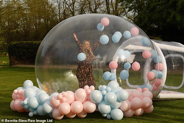 This luxurious balloon pit was just one of the many star attractions Amy had introduced for the occasion.