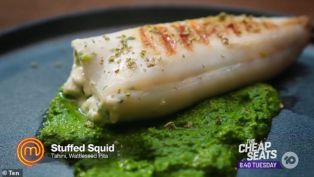 The 38-year-old from Western Australia offered squid with parsley-tahini sauce and acacia seed pitta.