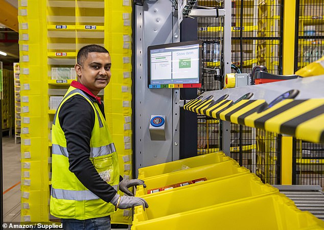 Samarpan Kapoor (pictured), who is now a full-time employee at Amazon Australia after starting as a temporary worker, said the work is rewarding.