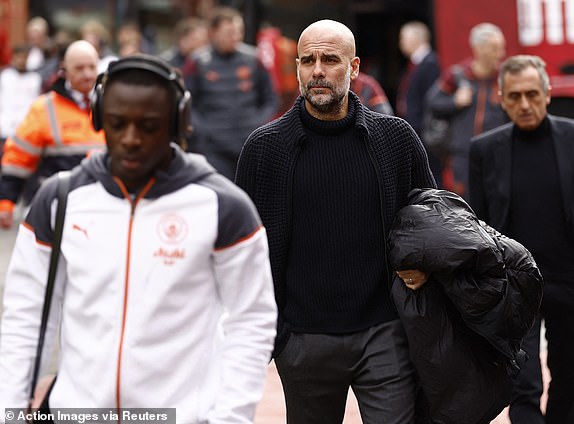Soccer Football - Premier League - Nottingham Forest v Manchester City - The City Ground, Nottingham, Britain - April 28, 2024 Manchester City manager Pep Guardiola arrives at the stadium before the match Action Images via Reuters/Jason Cairnduff NO USE WITH UNAUTHORIZED AUDIO, VIDEO, DATA, FIXTURE LISTS, CLUB/LEAGUE LOGOS OR 'LIVE' SERVICES.  ONLINE IN-GAME USE LIMITED TO 45 IMAGES, NO VIDEO EMULATION.  NOT USED IN BETTING, GAMES OR SINGLE CLUB/LEAGUE/PLAYER PUBLICATIONS.
