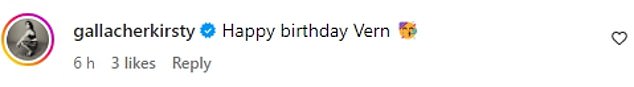 Several famous faces, including several Strictly Come Dancing stars, took to the comments section to wish Vernon a happy birthday.