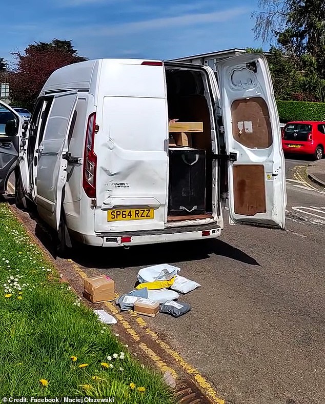 Evri told The Sun that the driver responsible for throwing the packages has received a 