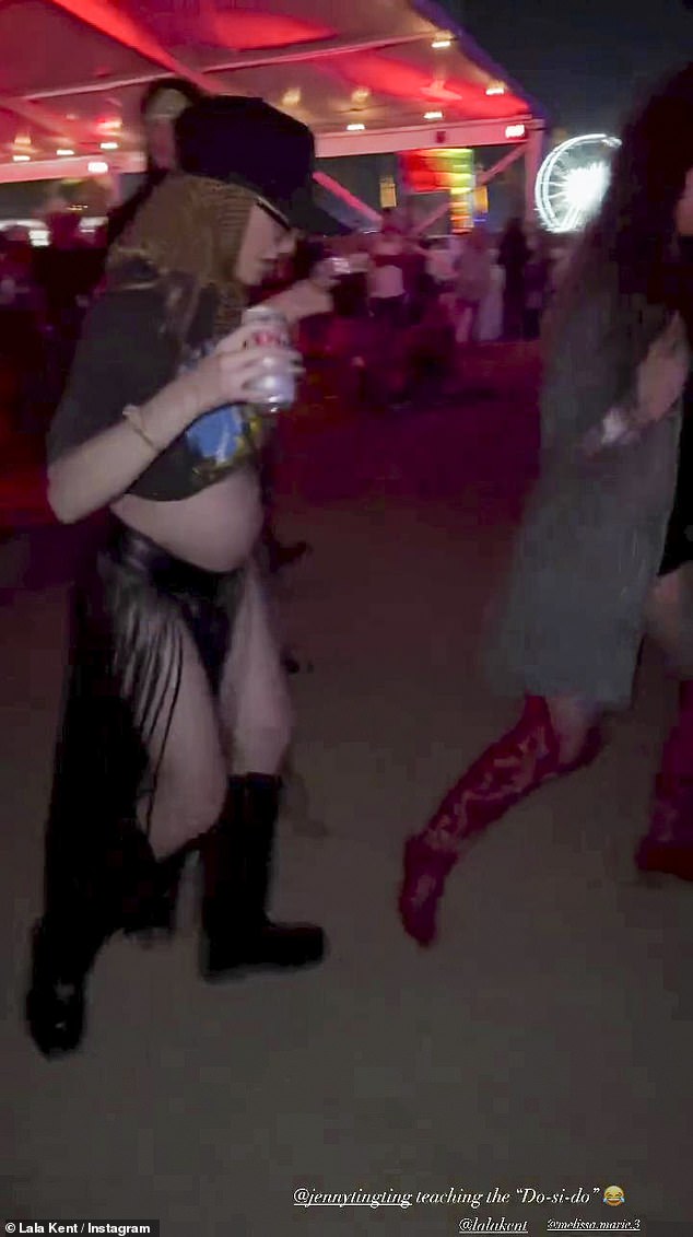 The former Vanderpump Rules star, 33, shared a short video clip of herself dancing in the sand at the Stagecoach 2024 music festival in Indio, California.
