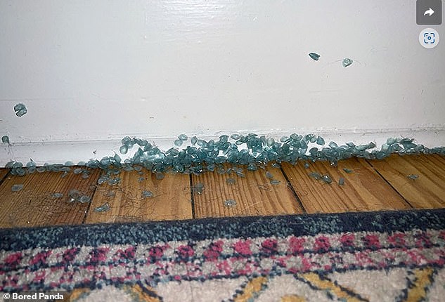 Another person's partner, whose partner resides in Cincinnati, had begun throwing his used contact lenses on the floor.