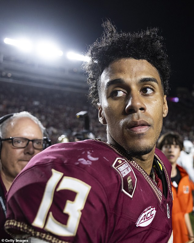 Jordan Travis is coming off a season-ending injury at FSU and is now one of Rodgers' backups.