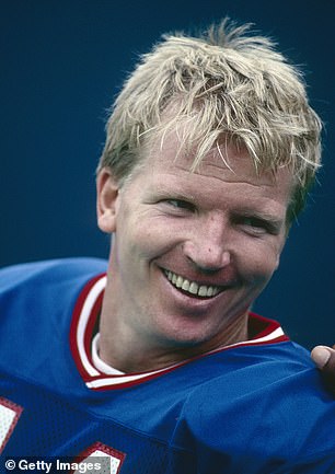 New York Giants quarterback Phil Simms #11 on the sideline during an NFL football game circa 1980 at Giant Stadium in East Rutherford, New Jersey.  Simms played for the Giants from 1979 to 1993.