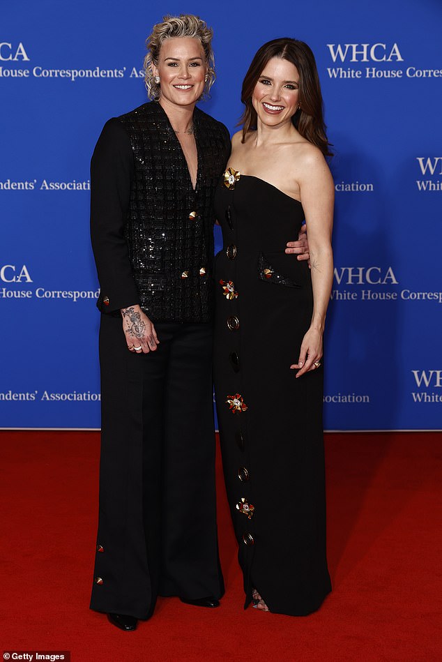 The One Tree Hill actress, 41, who has been dating football player Ashlyn Harris since the fall following her split from Grant Hughes after 13 months of marriage, shared a quote on Instagram about reclaiming her identity from Maggie Smith's book, You Could Make This Place.  Beautiful;  Pictured with Harris at the White House Correspondents' Dinner on Saturday.