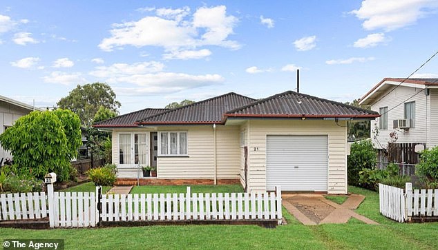 For a borrower with an average mortgage of $600,000, monthly payments have risen to $3,868 from $2,431, or $17,244 a year (pictured is a house in Clontarf, near Redcliffe, selling for $750,000).
