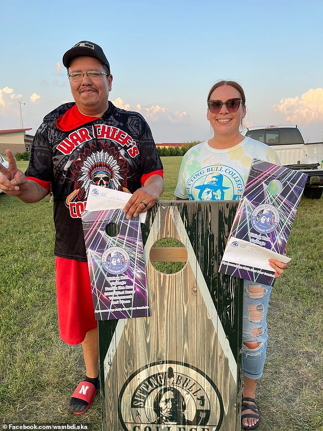 Ronnie Carry Moccasin (left) and his wife Mary (right) spoke after their teenage son left his own prom, where white students were mocking a traditional Native American dance.