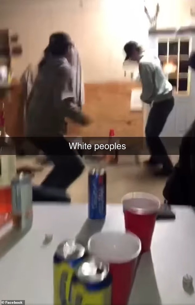 In another video, teenagers are seen making fun of a traditional dance in the basement of a house.